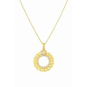YELLOW GOLD DIAMOND PENDANT H3424D