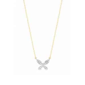 YELLOW GOLD DIAMOND NECKLACE H2228D