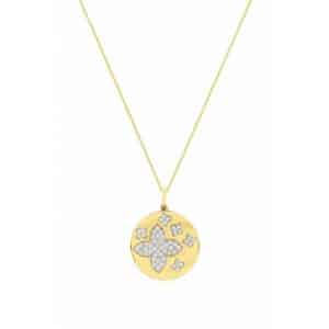 YELLOW GOLD DIAMOND PENDANT H2761D