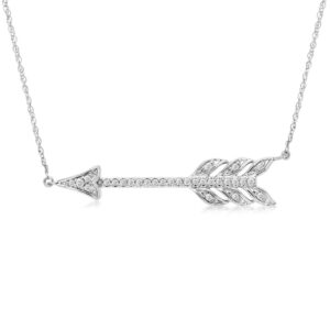 WHITE GOLD DIAMOND ARROW NECKLACE WC8444D
