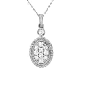 WHITE GOLD DIAMOND PENDANT WC9905D