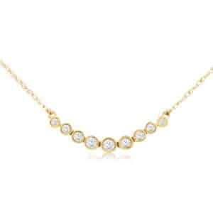 YELLOW GOLD DIAMOND NECKLACE H3587D