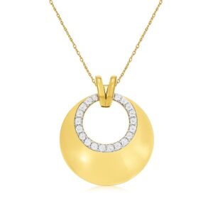YELLOW GOLD DIAMOND PENDANT C9831D
