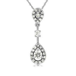 WHITE GOLD DIAMOND PENDANT WC7454D