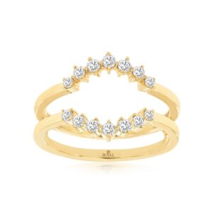 YELLOW GOLD DIAMOND INSERT RING C9854D