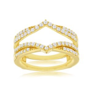 YELLOW GOLD DIAMOND INSERT RING C8755D