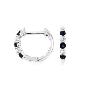 WHITE GOLD SAPPHIRE & DIAMOND EARRINGS WH1627S