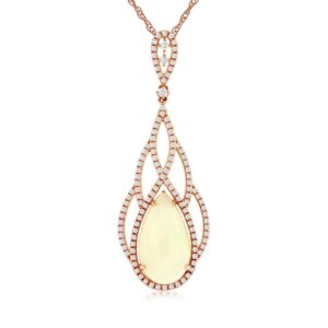 ROSE GOLD OPAL & DIAMOND PENDANT PC7522F