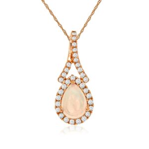 ROSE GOLD OPAL & DIAMOND PENDANT PH1178F