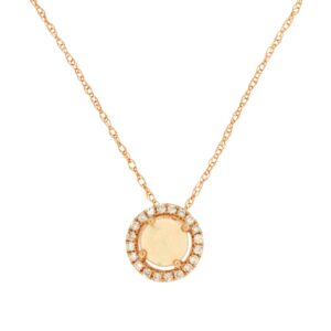 ROSE GOLD OPAL & DIAMOND PENDANT PC7938F