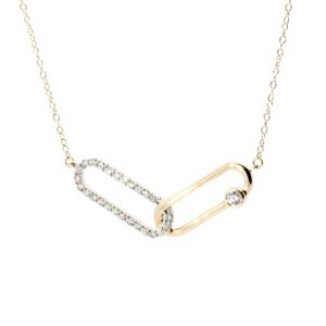 YELLOW GOLD DIAMOND NECKLACE H2217D