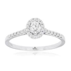 WHITE GOLD DIAMOND ENGAGEMENT RING WC9605D