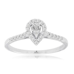 WHITE GOLD DIAMOND ENGAGEMENT RING WC9612D