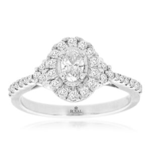 WHITE GOLD DIAMOND ENGAGEMENT RING WH1082D