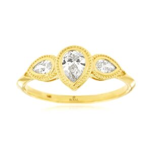 YELLOW GOLD DIAMOND ENGAGEMENT RING H3042D