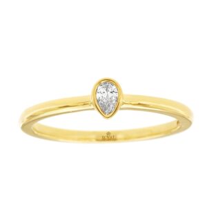YELLOW GOLD DIAMOND ENGAGEMENT RING H2094D
