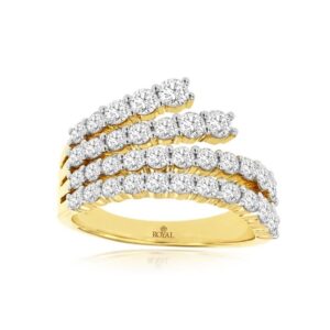 YELLOW GOLD DIAMOND RING H2850D