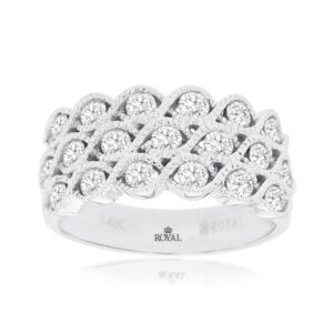 WHITE GOLD DIAMOND WEDDING BAND WC9579D