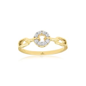 YELLOW GOLD DIAMOND RING H2028D