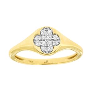YELLOW GOLD DIAMOND RING H2180D