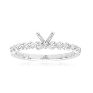 WHITE GOLD DIAMOND SEMI-MOUNT WH1334S