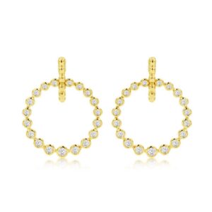 YELLOW GOLD DIAMOND EARRINGS H2796D