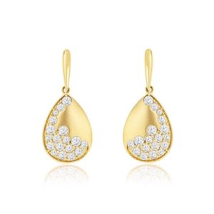 YELLOW GOLD DIAMOND EARRINGS H3173D