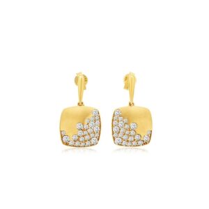 YELLOW GOLD DIAMOND EARRINGS H3169D