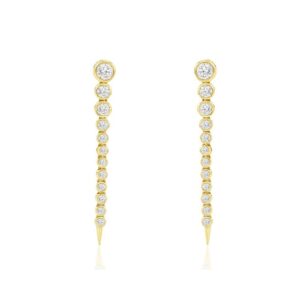 YELLOW GOLD DIAMOND EARRINGS H2976D
