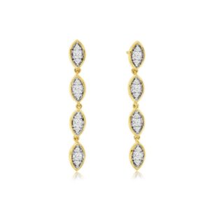 YELLOW GOLD DIAMOND EARRINGS H2804D
