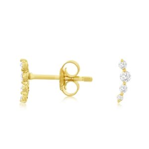 YELLOW GOLD DIAMOND EARRINGS H3724D
