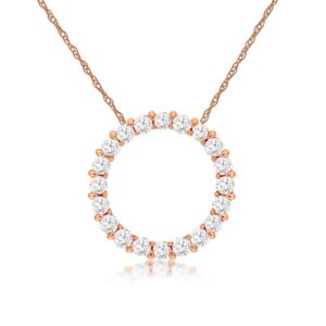 ROSE GOLD DIAMOND CIRCLE PENDANT PC6198D