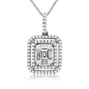 WHITE GOLD DIAMOND PENDANT WC8552D