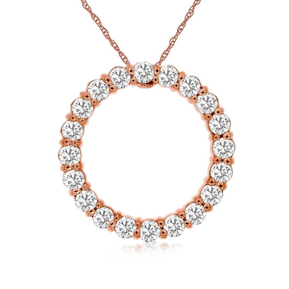 ROSE GOLD DIAMOND CIRCLE PENDANT PP3779D