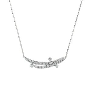 HEARTS ON FIRE VELA FRENCH CUT PAVE FLOATING DIAMOND PENDANT NECKLACE UU29208WGHV0901800