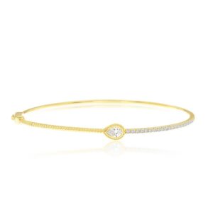 YELLOW GOLD DIAMOND BANGLE H3058D