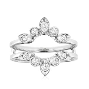 WHITE GOLD DIAMOND INSERT RING WC9855D