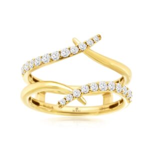 YELLOW GOLD DIAMOND INSERT RING H3571D