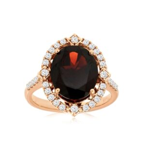 ROSE GOLD GARNET & DIAMOND RING PC6309G