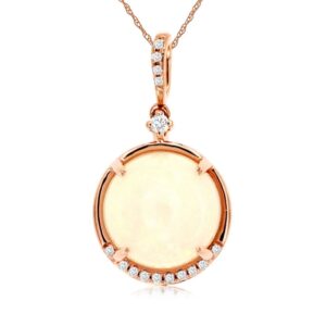 ROSE GOLD OPAL & DIAMOND PENDANT PC6963F