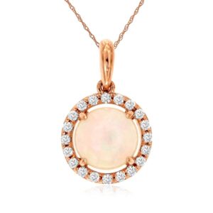 ROSE GOLD OPAL & DIAMOND PENDANT PC7142F