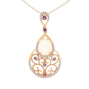 ROSE GOLD OPAL & DIAMOND PENDANT PC6965F