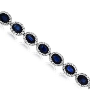 WHITE GOLD SAPPHIRE & DIAMOND BRACELET WC8797S