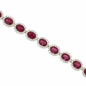 WHITE GOLD RUBY & DIAMOND BRACELET WC8797R