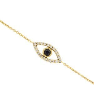 YELLOW GOLD SAPPHIRE & DIAMOND EYE BRACELET H1898SP