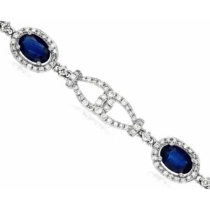 WHITE GOLD SAPPHIRE & DIAMOND BRACELET WC7515S