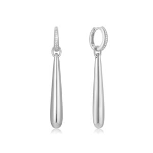 ANIA HAIE SILVER LONG WATER DROPLET DROP EARRINGS E067-11H