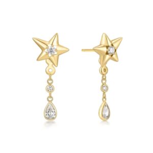 ANIA HAIE GOLD SPARKLING STAR DROP STUD EARRINGS E066-07G