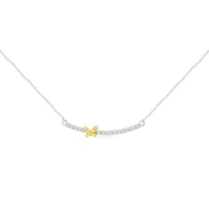 WHITE & YELLOW GOLD DIAMOND NECKLACE WH3365D