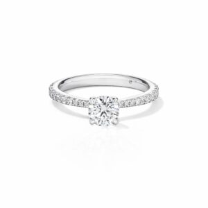 HEARTS ON FIRE VELA SOLITAIRE RING WITH DIAMOND BAND UU2640PTIV20706500